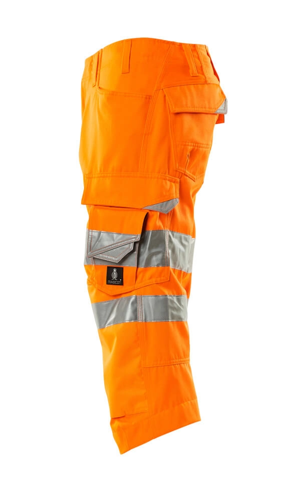 Dreiviertel-Hose mit Knietaschen Dreiviertel-Hose Größe C45, hi-vis orange