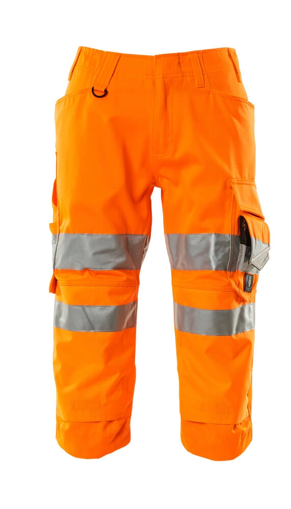 Dreiviertel-Hose mit Knietaschen Dreiviertel-Hose Größe C45, hi-vis orange