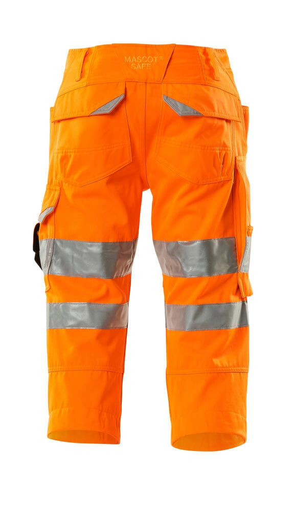 Dreiviertel-Hose mit Knietaschen Dreiviertel-Hose Größe C45, hi-vis orange